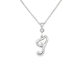 Silver letter I initial pendant for personalized birthstone necklace
