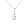 Silver letter O initial pendant for personalized birthstone necklace