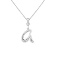 Silver letter Q initial pendant for personalized birthstone necklace