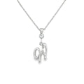 Silver letter W initial pendant for personalized birthstone necklace
