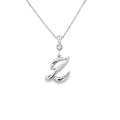 Silver letter Z initial pendant for personalized birthstone necklace